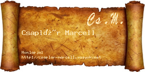 Csaplár Marcell névjegykártya