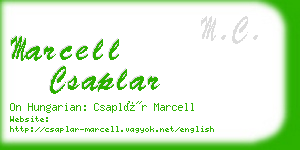 marcell csaplar business card